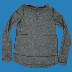 Lululemon grey sweatshirt exhilaration pullover 4